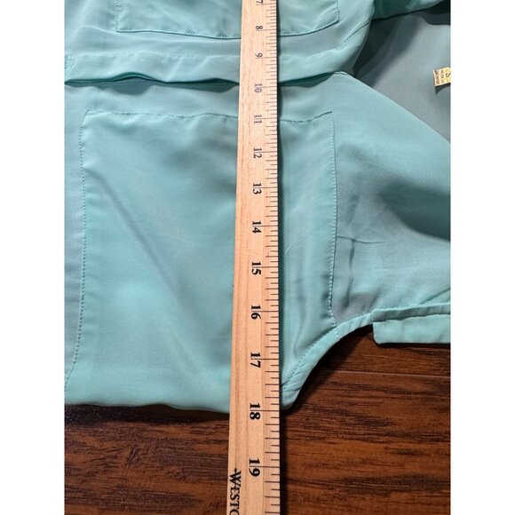 NEW Princess Vera Wang Womens S Green Sheer Top Elegant Chic Blouse Sleeveless - Picture 9 of 11